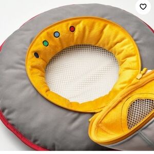 IKEA AFTONSPARV Gray and Red Spaceship Plush - 205.516.37